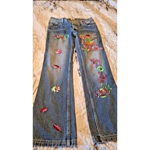 Antir denim Womens  jeans  Sz 30‎ embroidered Colorerful